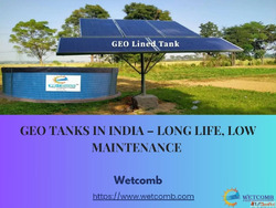 Geo Tanks in India - Long Life Low Maintenance - Wetcomb