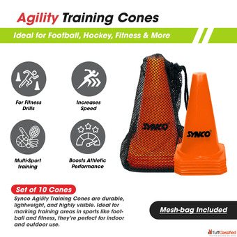 Synco Agility Traffic Cones 9 12 inch