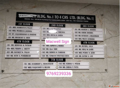 Macwell Sign Society Nameplate Design