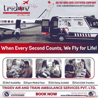The Great Support In Tridev Air Ambulance Services In Delhi For Patients