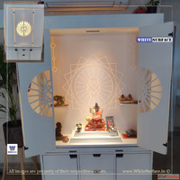 Designer Marble Mandir Manufacturer White Surface