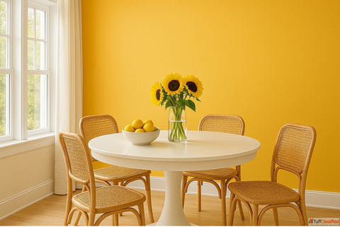 Floral Yellow Paint Shades for Modern Homes - Indicus Paints