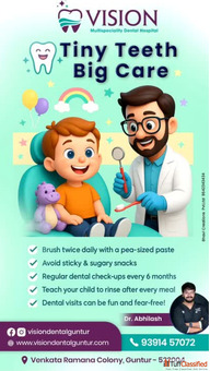 Best Pediatric Dentist in Guntur - Vision Multispeciality Dental Hospital