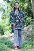 Black Kashmiri Kurti Online Authentic Handcrafted by Craft K...