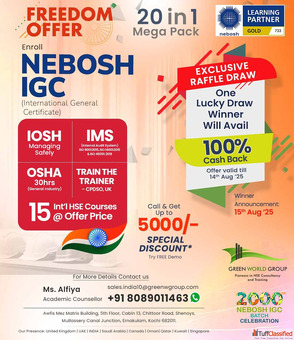 Freedom Offers on NEBOSH IGC Training in Thrissur