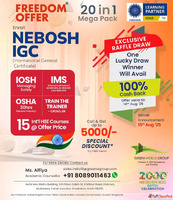 Freedom Offers on NEBOSH IGC Training in Thrissur
