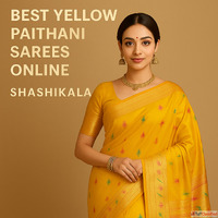 Best Yellow Paithani Sarees Online - Shashikala