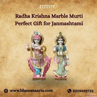 Radha Krishna Marble Murti - Perfect Gift for Janmashtami