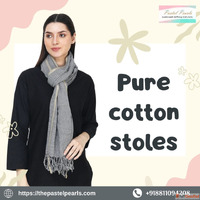 Stay stylish and comfy with our breathable pure cotton stole...