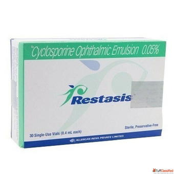 Restasis Ophthalmic Emulsion 0.4ml each - Allergan Ophthalmic Emulsion Exporter India - Pilcare