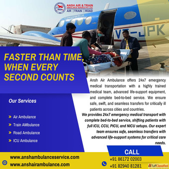 Paramedic Care in Ansh Air Ambulance Services in KolKata For Loved One