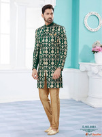 Stand Out in Royal Green - Shop Sherwanis with Intricate Det...