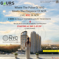 Gaur NYC Residences Premium 4 BHK flats in Wave City Ghaziab...