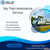 Sky Train Ambulance Service in Dibrugarh is available to tra...