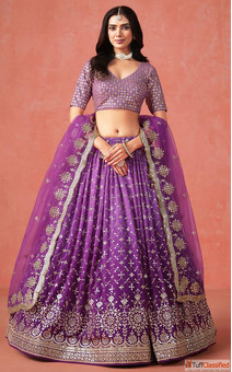 Gorgeous Purple Lehenga for Diwali with Best Discounts