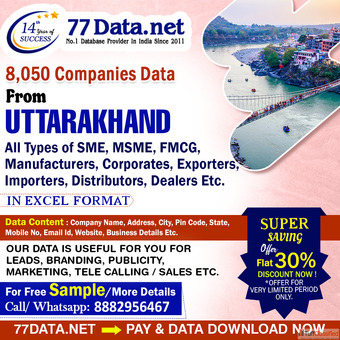 77Data Download the Verified List Of Uttarakhand Business Database