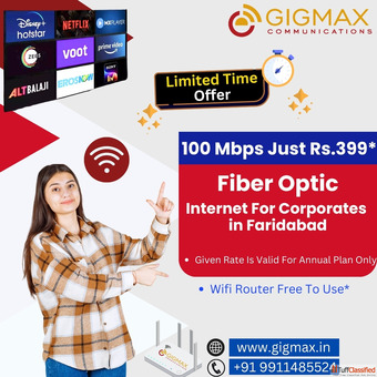 Fiber Optic Internet for Corporates in Faridabad - Gigmax