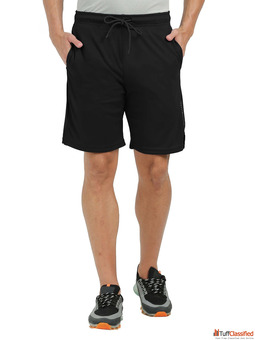 Synco Flare Active Shorts for Men Black