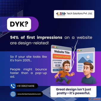 94 of first impressions on a website are design-related