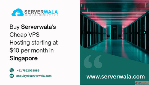 Buy Serverwala's Cheap VPS Hosting starting at 10 per month in Singapore.