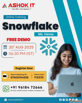 Join Snowflake Online Training Program - Starts 20th Aug 2025