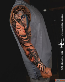 Best Lord Shiv Armband Tattoo - Sam Tattoo India