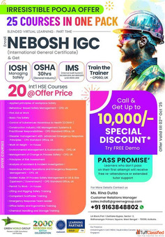 Irresistible Pooja Offer on NEBOSH IGC Course
