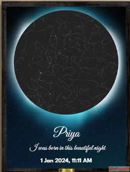 Custom star map painting by Telinchi