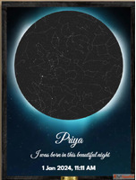 Custom star map painting by Telinchi