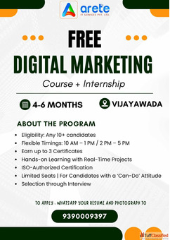 FREE Digital Marketing Course Internship in Vijayawada