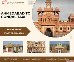 Ahmedabad to Gondal Taxi service