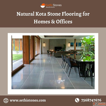 Natural Kota Stone Flooring for Homes Offices