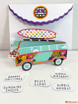 Hippie Van Handmade Card - A Perfect Summer Craft Idea