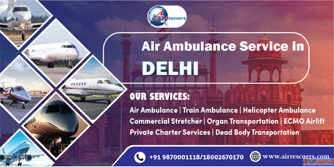Delhi air ambulance for accident victims