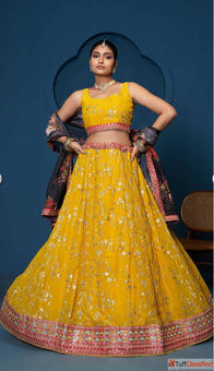 Shop Yellow Lehenga for Navratri with Festive Discounts