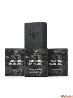 Bombay Shaving Company Set of 3 Activated Bamboo Charcoal Bath Soap 375g