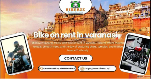 Smooth city travel Bike on rent in Varanasi today