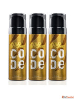 Wild stone Men Set of 3 Code Gold Perfume Body Spray