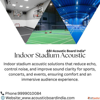Optimize Indoor Stadium Acoustics Acoustic Boards in Delhi