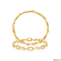 Elegant 2 Gold Bangles in 10 Grams CMR Jewellery Collection