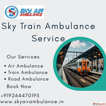 Sky Train Ambulance Services in Ranchi to transport your injured patient comfortably