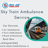 Sky Train Ambulance Services in Ranchi to transport your inj...