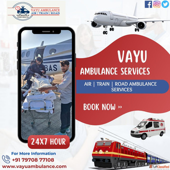 Switch with Ventilator in Vayu Ambulance Service In Ranchi To The Patient