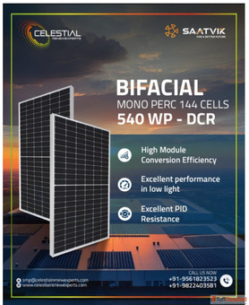 High-Efficiency 540WP Bifacial Mono PERC Solar Panels - DCR Comp