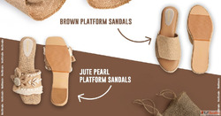 Beige Sandals Sliders at NoStrain