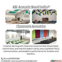 Class Room Acoustics in Delhi Wooden Slats Pet acoustic boar...