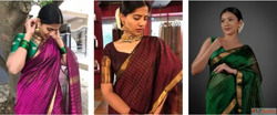 Buy Mangalagiri Pattu Sarees with Zari Borders - Mirra Cloth...