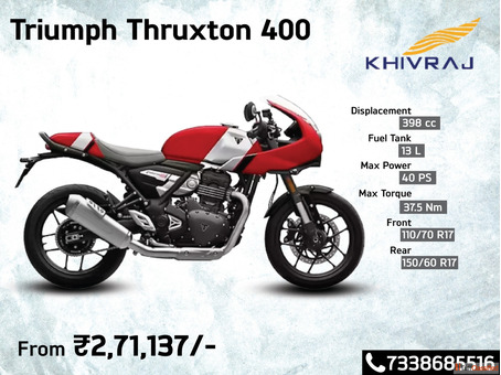 Triumph Thruxton 400 Launched Retro Café Racer with Modern Tech