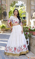 Elegant White Lehenga for Navratri Garba and Dandiya