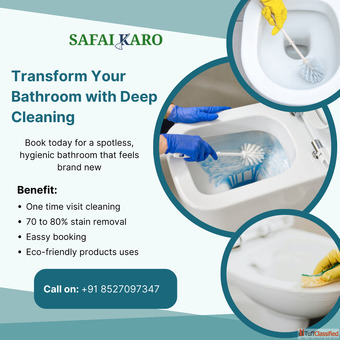 Book bathroom cleaning services in ghaziabad from safaikaro